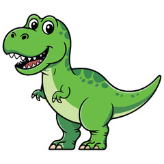 Baby dinosaur hatching from egg isolated vector illustration on white background