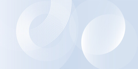 Panaromic blue modern background with circle elements. Digital technology nice