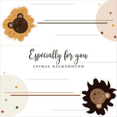 cute animal cartoon cartoon background illustration