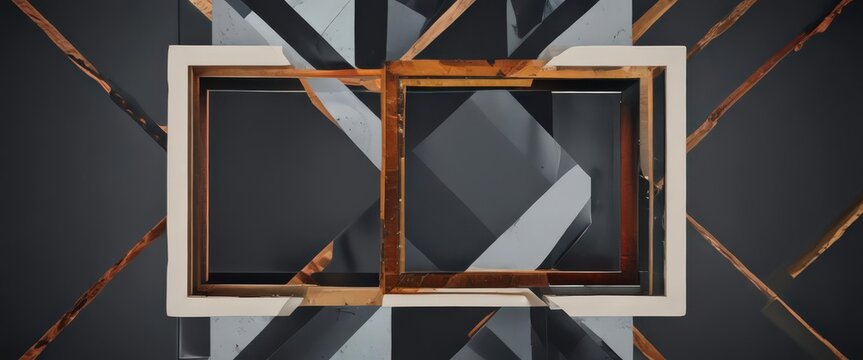 Abstract geometric photo collage, customizable image frames, versatile design, frame, circle, image