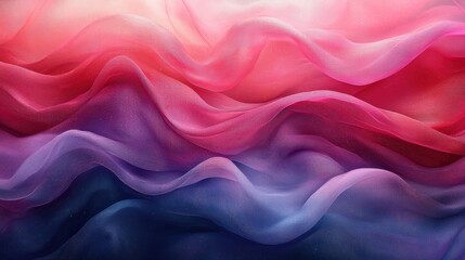 Obraz premium Flowing waves of colorful textiles abstract art soft environment close-up view textural concept
