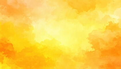 Abstract Watercolor Background In Yellow And Orange Tones
