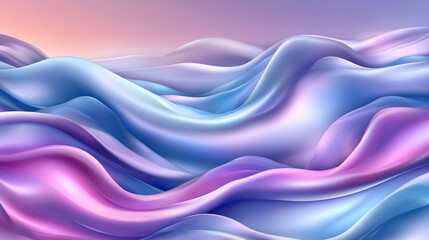 Obraz premium Abstract fluid gradient waves with pastel colors and smooth transitions