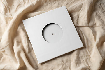 Blank White Record Sleeve Mockup