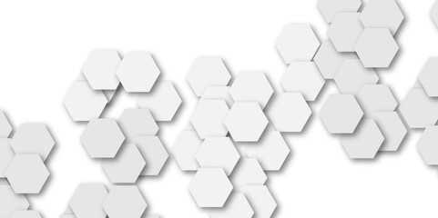 Abstract technology white geometric hexagon on transparent concept design honeycomb shape vector. 