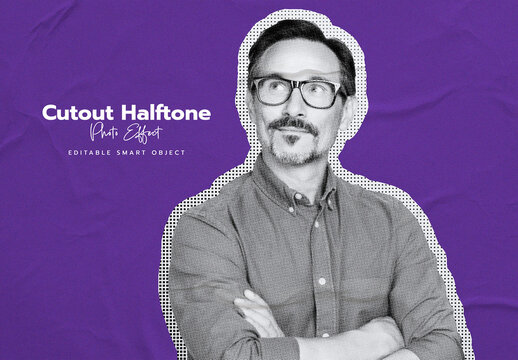 Cutout Halftone Photo Effect