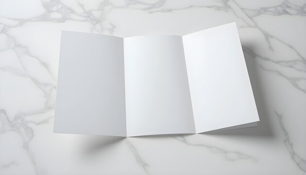 Blank Tri-Fold Brochure Mockup Perfect for Presentation and Design