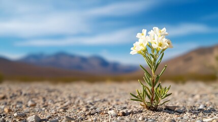 Obraz premium Vibrant desert flower blooming in arid landscape
