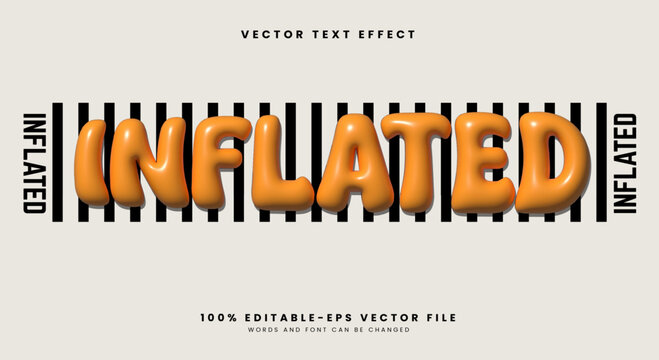 Inflated Style Fun Bold Glossy text effect Template