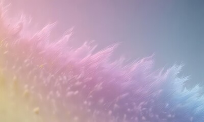 Fototapeta premium Gentle, fuzzy gradient of pink, blue, and yellow, vibrant, airy, texture