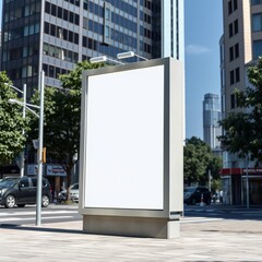 Promotional advertising banner space outdoor city poster generate ai billboard blank mockup display empty poster advertising