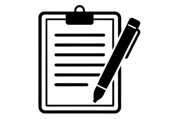 Real Estate Contract and Pen on Clipboard Vector