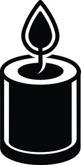 Candle Icon Outline Vector Illustration