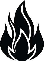 Fire Icon Outline Vector Illustration