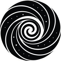 Galaxy Swirl Icon Outline Vector Illustration