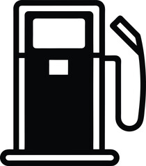 Gas Pump Icon Outline Vector Illustration
