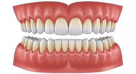 Obraz premium Healthy human teeth illustration