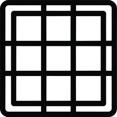 Grid View Icon Outline Vector Illustration
