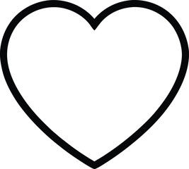 Heart Favorite Icon Outline Vector Illustration