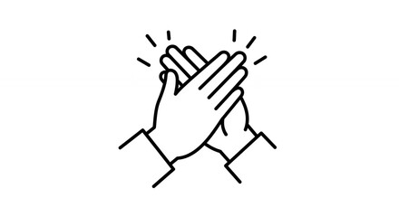 High five illustration teamwork celebration