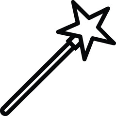 Magic Wand Icon Outline Vector Illustration