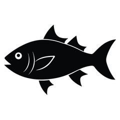Obraz premium a silhouette of a snapper fish with its pointed face