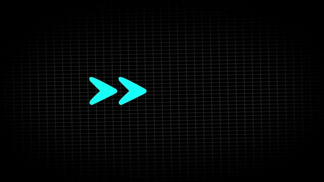glowing neon pink color right side Arrow Loop Animation direction concept arrow icon  arrow icon concept .on black background