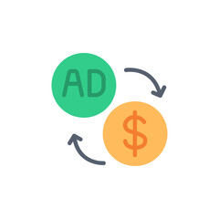 Monetization through advertisement, showcasing a modern and financial connection