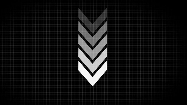 Animated arrow bouncing slide to down, Animated arrow icon pointing down Neon upload arrow icon animation on 4k video