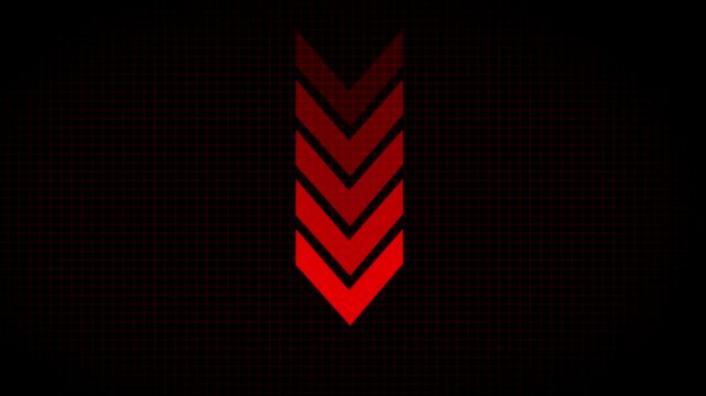 Animated arrow bouncing slide to down, Animated arrow icon pointing down Neon upload arrow icon animation on 4k video