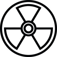 Radiation Icon Outline Vector Illustration