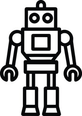 Robot Icon Outline Vector Illustration