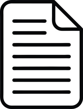 script file icon outline vector illustration
