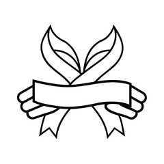 Feminine Hands Gently Holding Ribbon