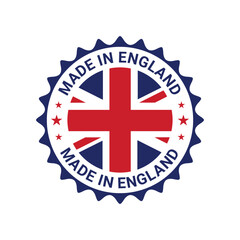 Obraz premium made in england circle sign label design vector