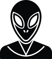 Alien Head Icon Outline Vector Illustration