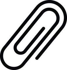Attachment Clip Icon Outline Vector Illustration