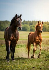 Obraz premium Golden Hour Companions