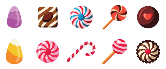 Color sweets candy icon. Candy vector design collection. Candy icon symbol. Vector illustration eps 10