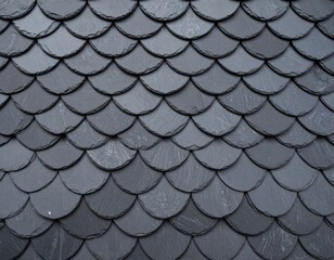 Dark Grey Scaled Roof Tiles Texture