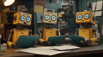 Comedy of confused robots managing taxes