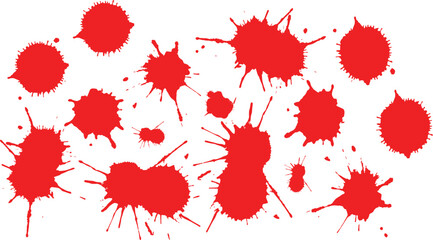 seamless pattern with red ink splashes