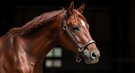 Fototapeta premium Chestnut Majesty: Dark Elegance