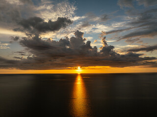 Sunset Over Turquoise Tropical Waters