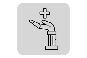 Creative representation of alternative medicine featuring robotic hand offering assistance. Concept of modern approach to health and healing practices