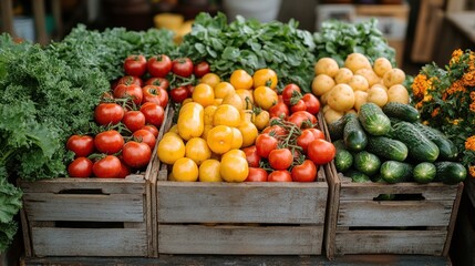 Vibrant Farmers Market Produce