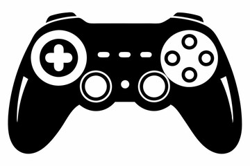 game pad silhouette line art vector illustration with a white background © pipp99