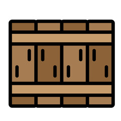 Driftwood Raft Vector Filled Icon Design
