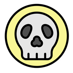 Skull Cave Vector Filled Icon Design