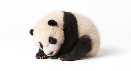 Obraz premium Baby panda cub closeup